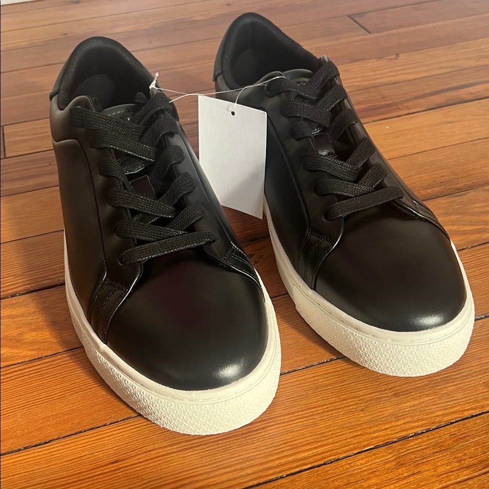Ted Baker London Sleek Men's Robberto Black Leather Sneakers - NIB - Size 11